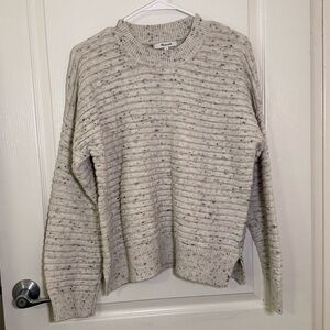Madewell Cream Ribbed Sweater